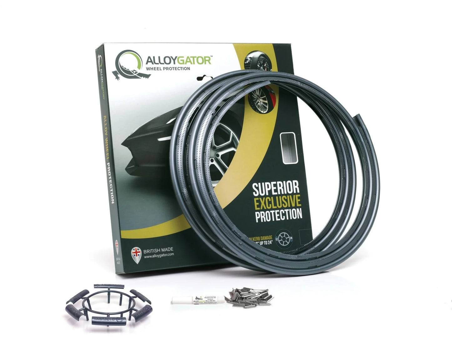 AlloyGator antraciet velgrandbescherming - set van 4 - velgbeschermer